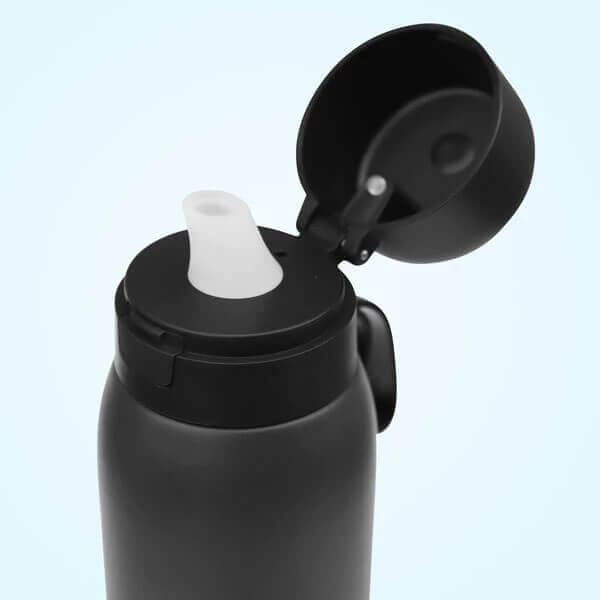 Botella reutilizable filtrante abierta
